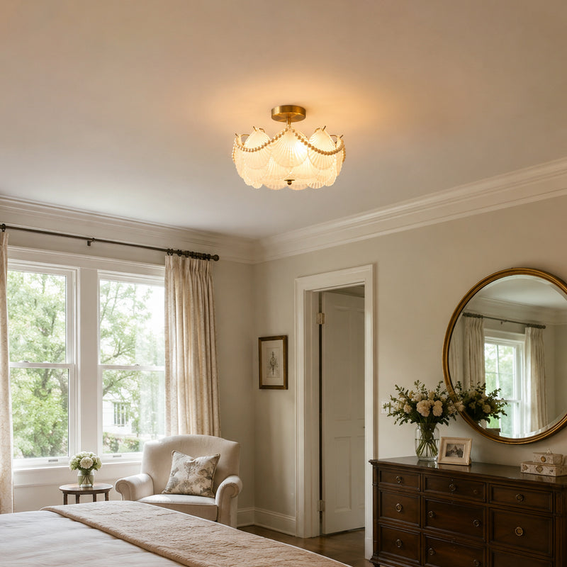 Nerissa Glass Semi-Flush Mount Ceiling Light