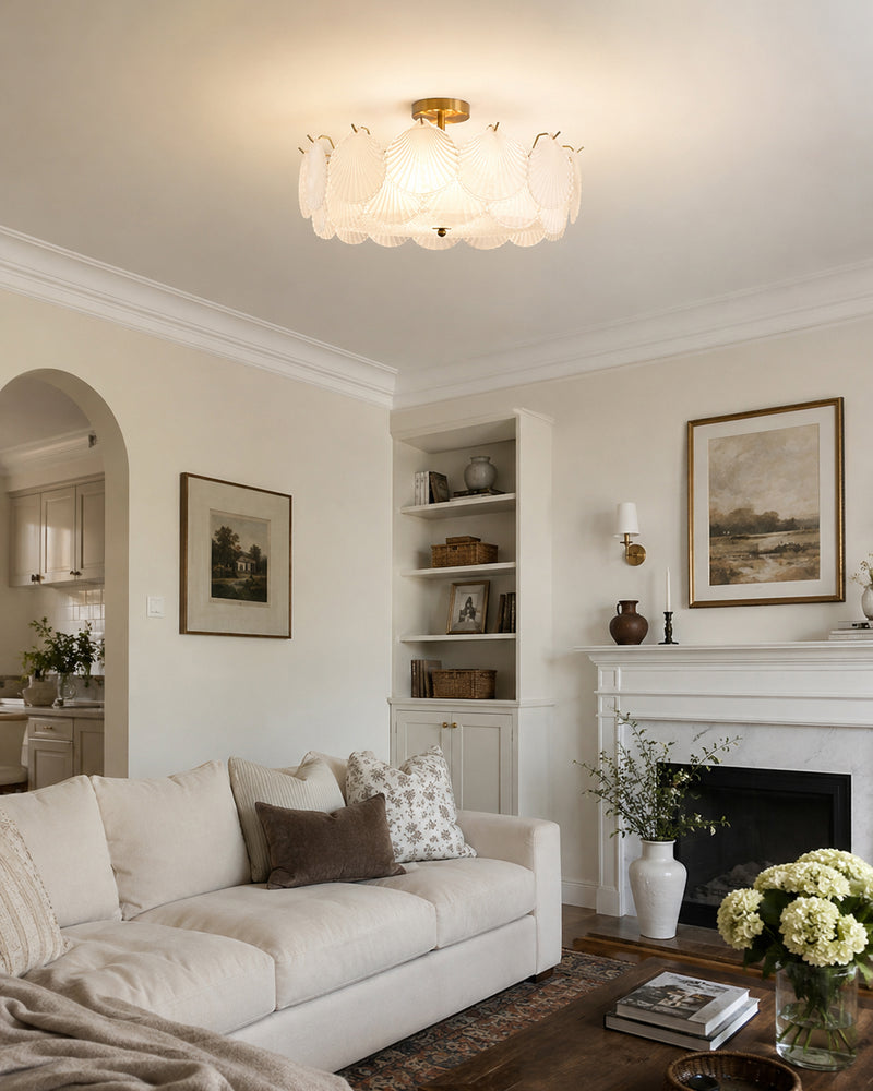 Nerissa Glass Semi-Flush Mount Ceiling Light