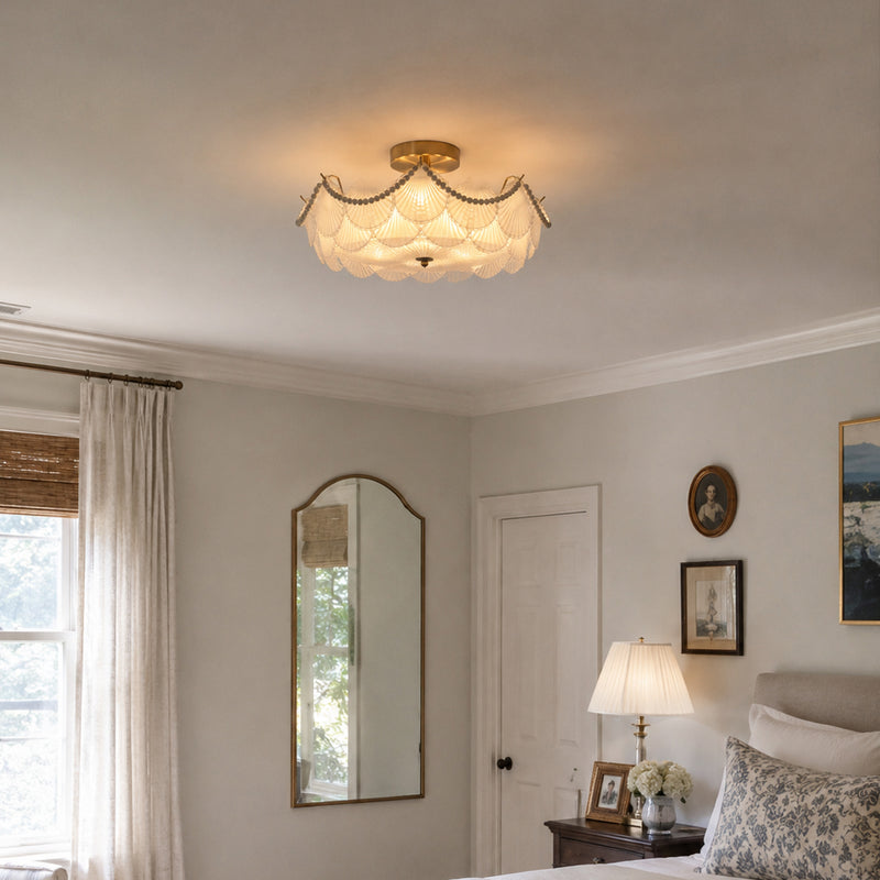 Nerissa Glass Semi-Flush Mount Ceiling Light
