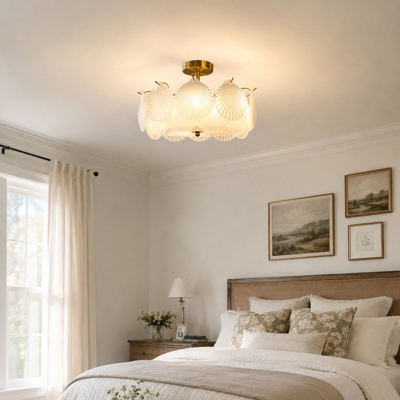 Nerissa Glass Semi-Flush Mount Ceiling Light