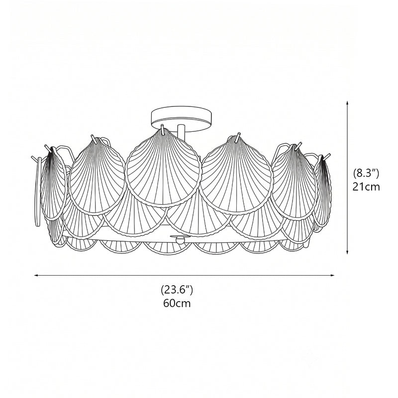 Nerissa Glass Semi-Flush Mount Ceiling Light