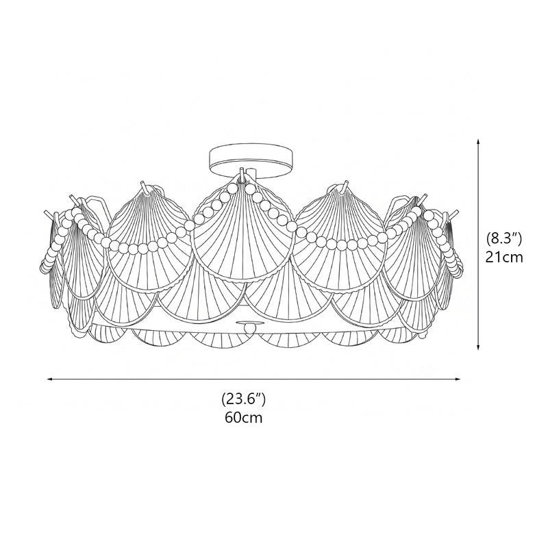 Nerissa Glass Semi-Flush Mount Ceiling Light