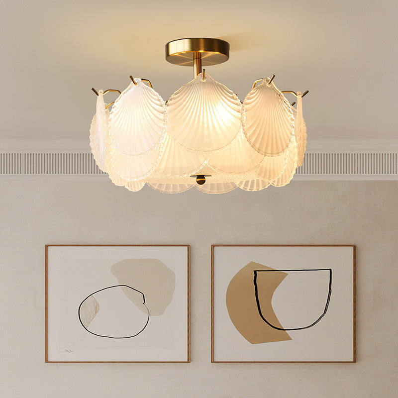 Nerissa Glass Semi-Flush Mount Ceiling Light