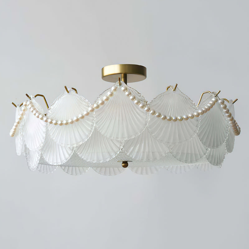 Nerissa Glass Semi-Flush Mount Ceiling Light