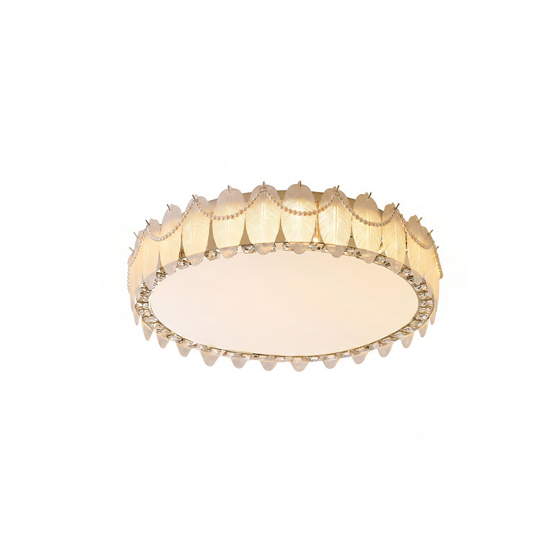 Odette Feather Glass Flush Mount