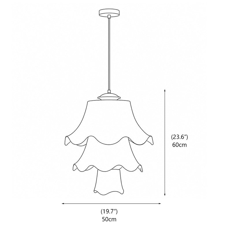 Odette Pleated Pendant Lamp – detail 3