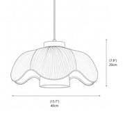 Odette Pleated Pendant Lamp – detail 4