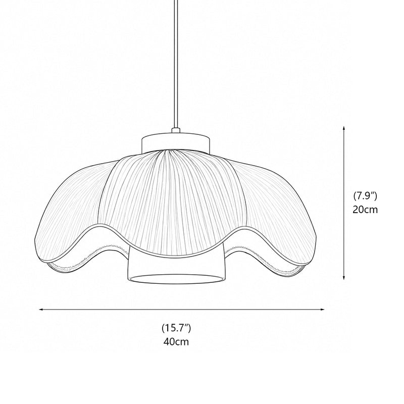 Odette Pleated Pendant Lamp – detail 4