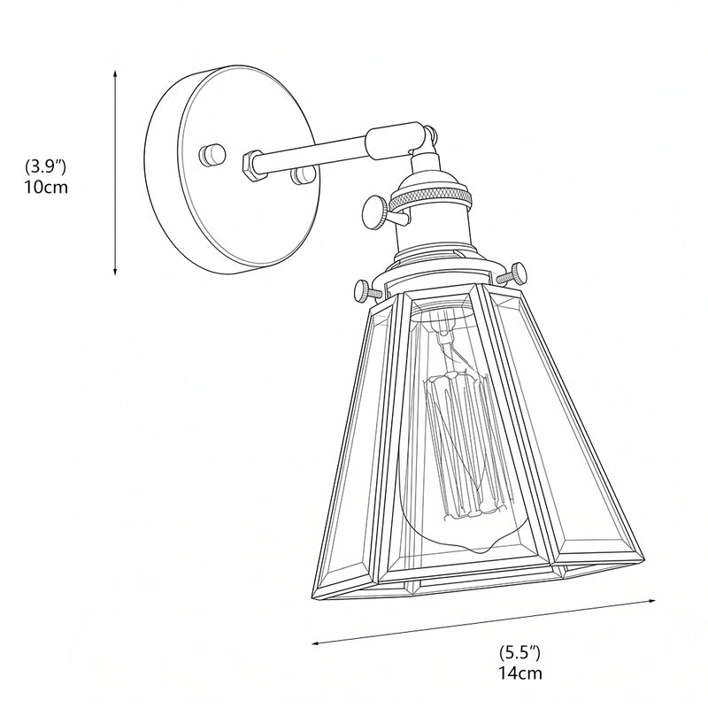 Oliver Framed Glass Sconce
