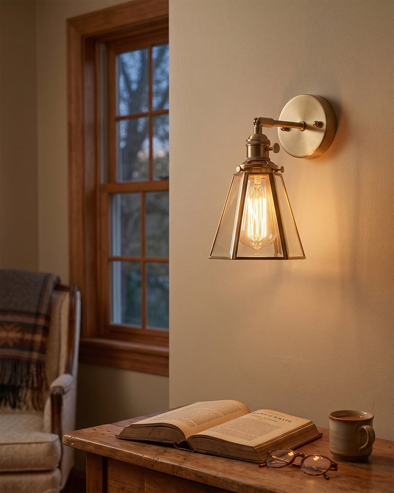 Oliver Framed Glass Sconce