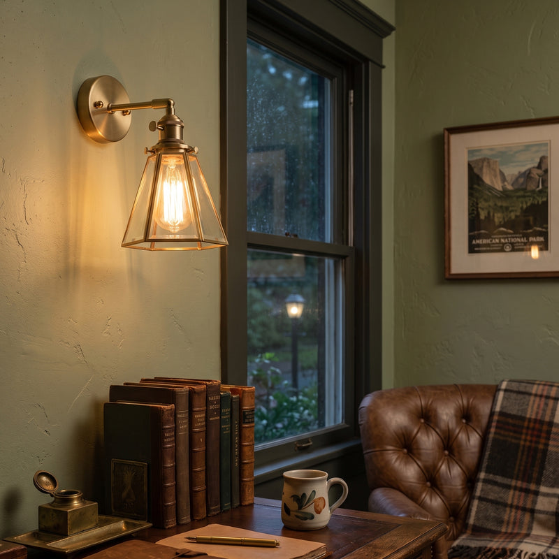 Oliver Framed Glass Sconce