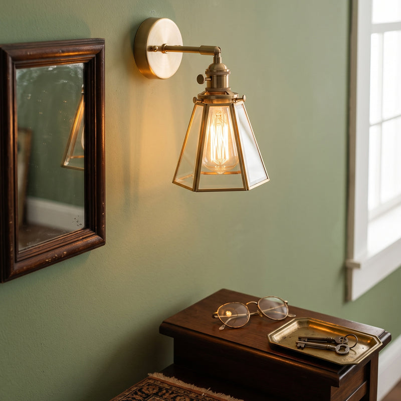 Oliver Framed Glass Sconce