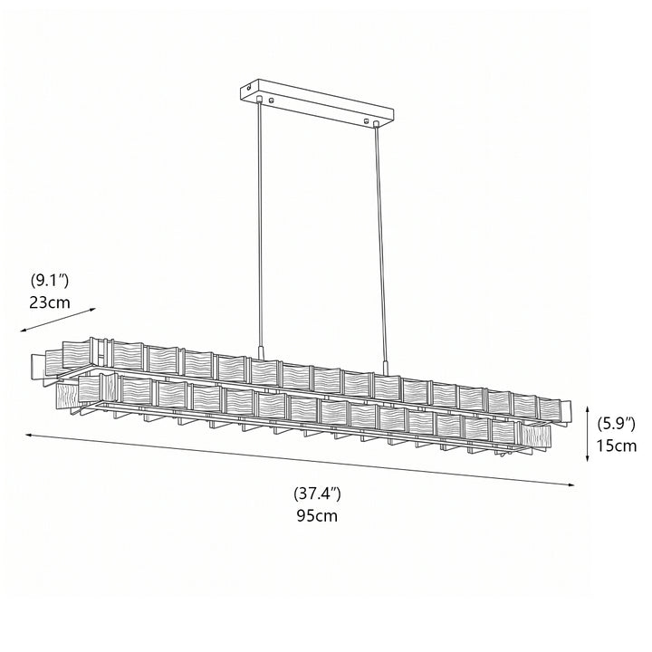 Ezra Organische Glazen Hanglamp