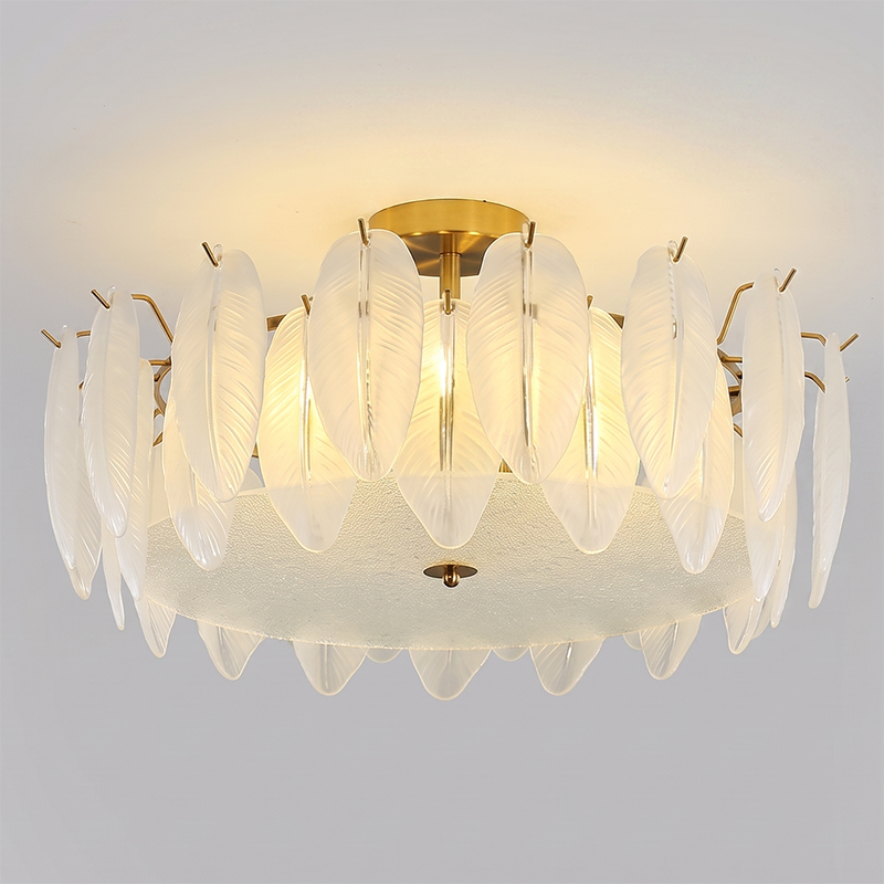 Paloma Glass Semi-Flush Mount Ceiling Light