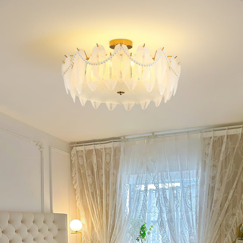 Paloma Glass Semi-Flush Mount Ceiling Light