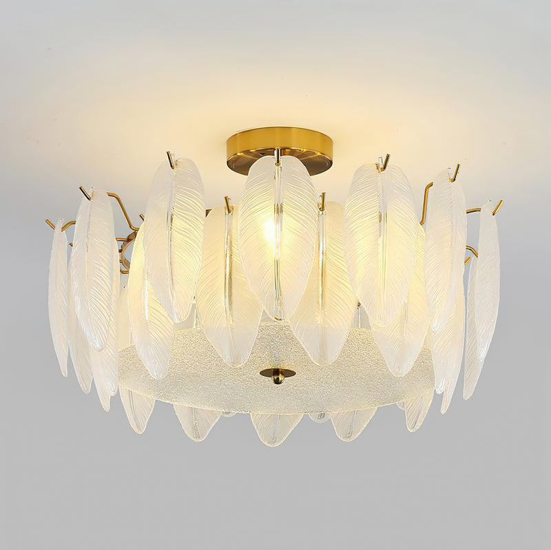 Paloma Glass Semi-Flush Mount Ceiling Light