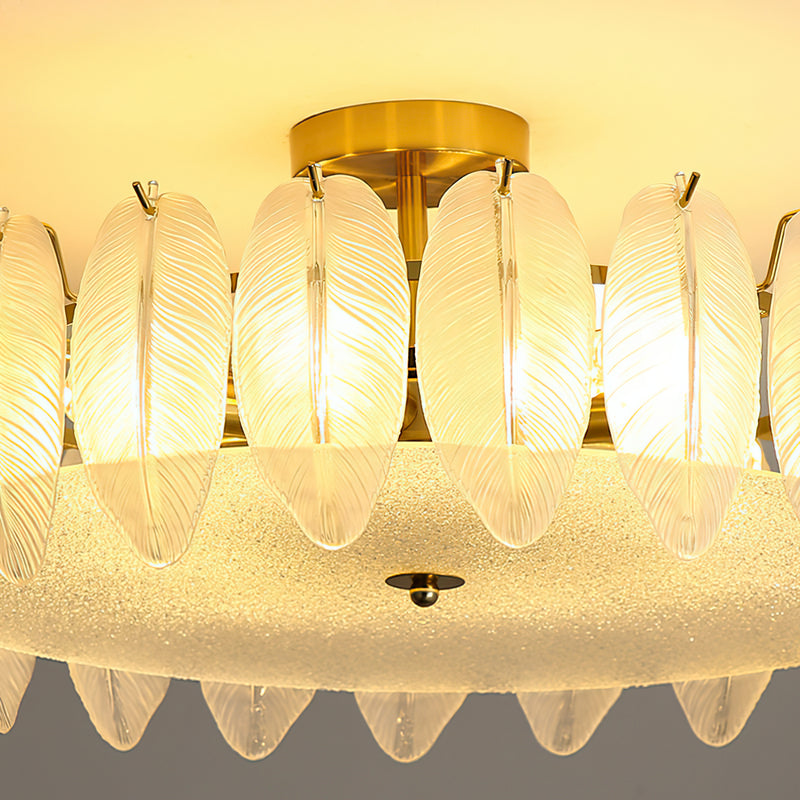 Paloma Glass Semi-Flush Mount Ceiling Light