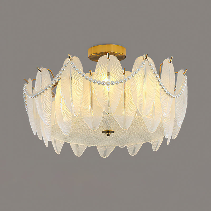 Paloma Glass Semi-Flush Mount Ceiling Light