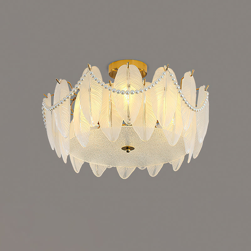 Paloma Glass Semi-Flush Mount Ceiling Light