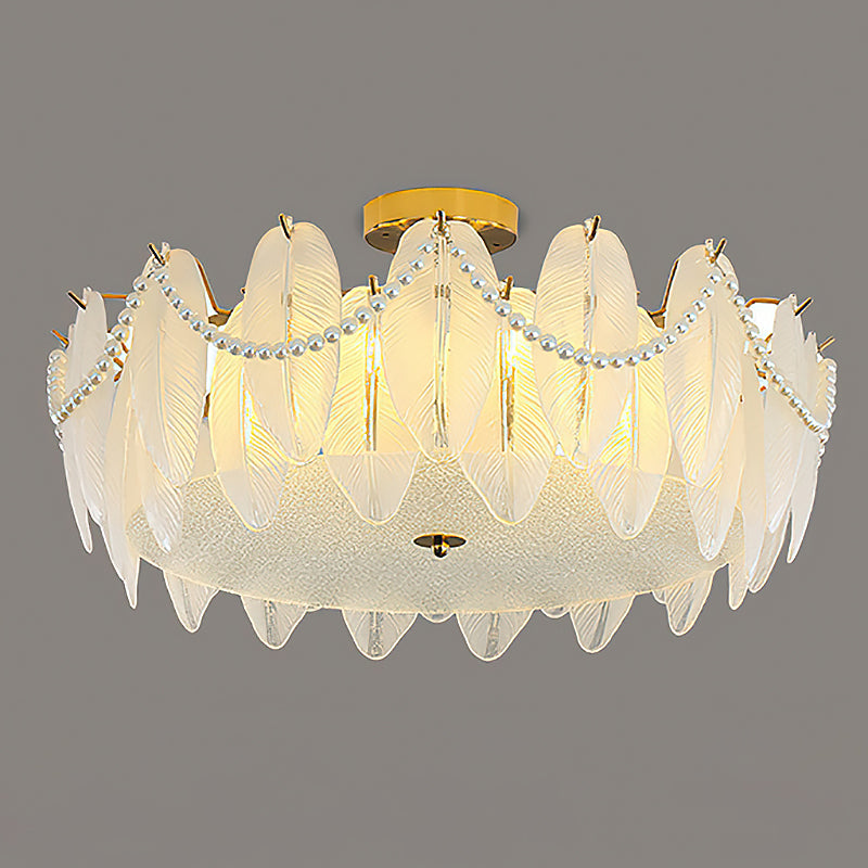 Paloma Glass Semi-Flush Mount Ceiling Light