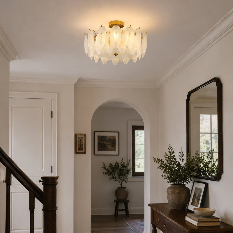 Paloma Glass Semi-Flush Mount Ceiling Light