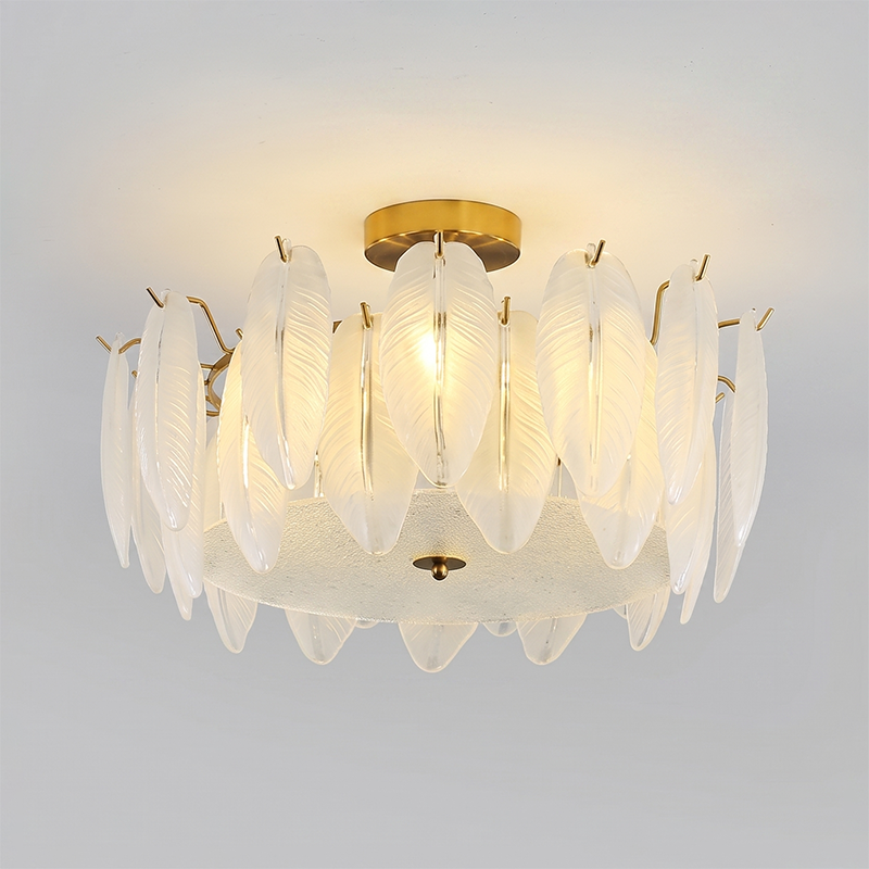 Paloma Glass Semi-Flush Mount Ceiling Light