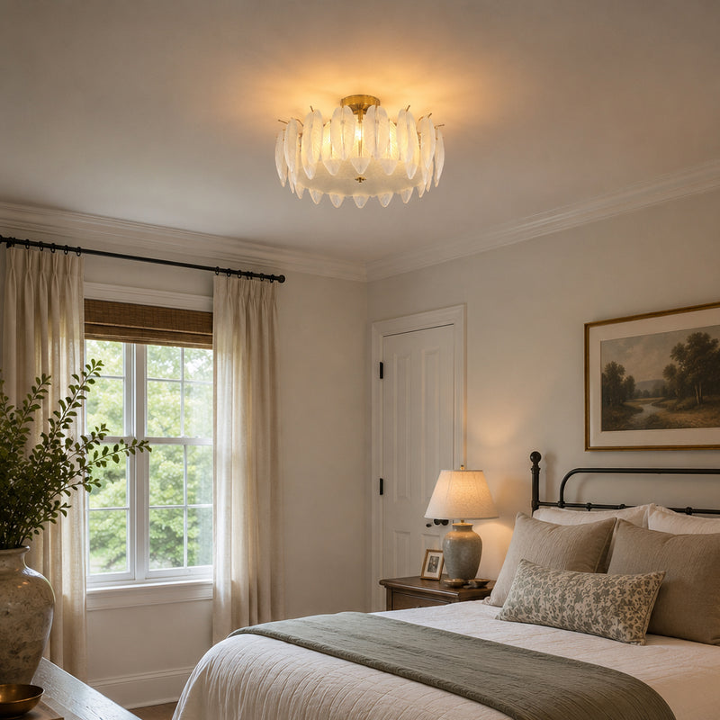 Paloma Glass Semi-Flush Mount Ceiling Light