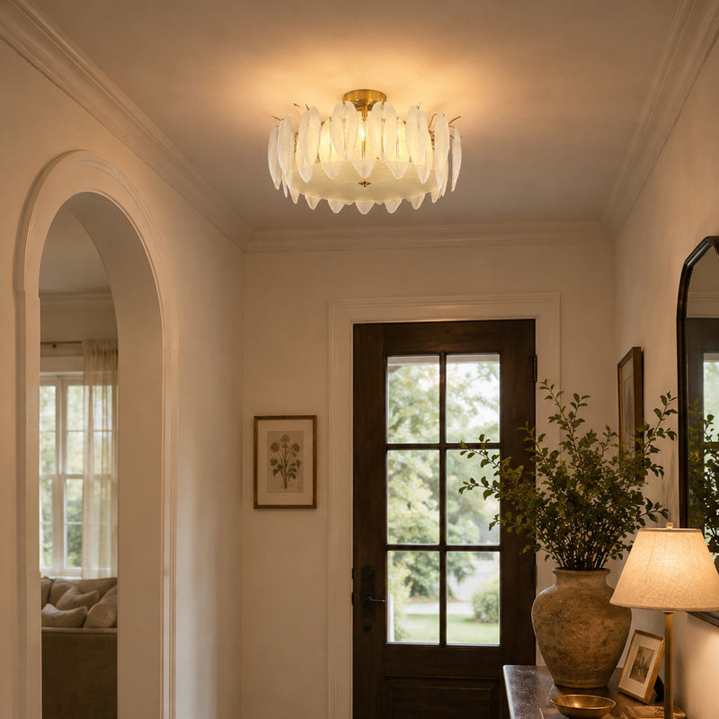Paloma Glass Semi-Flush Mount Ceiling Light