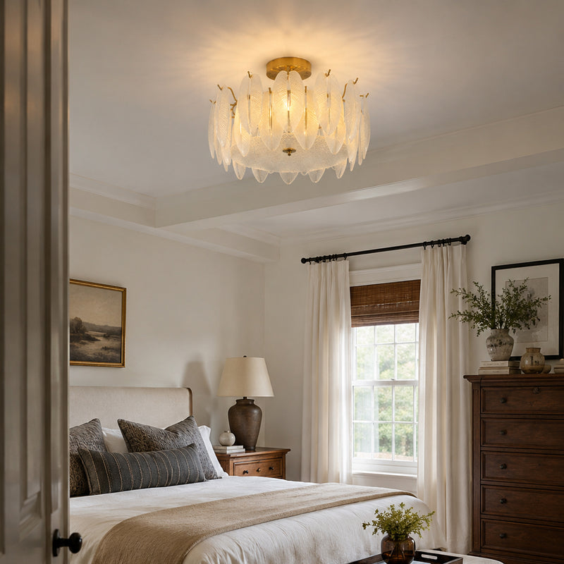Paloma Glass Semi-Flush Mount Ceiling Light