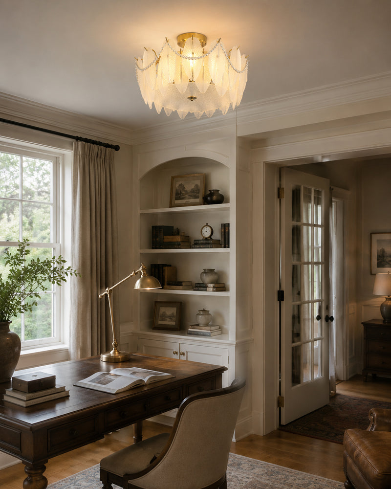 Paloma Glass Semi-Flush Mount Ceiling Light