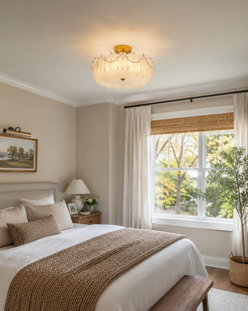 Paloma Glass Semi-Flush Mount Ceiling Light