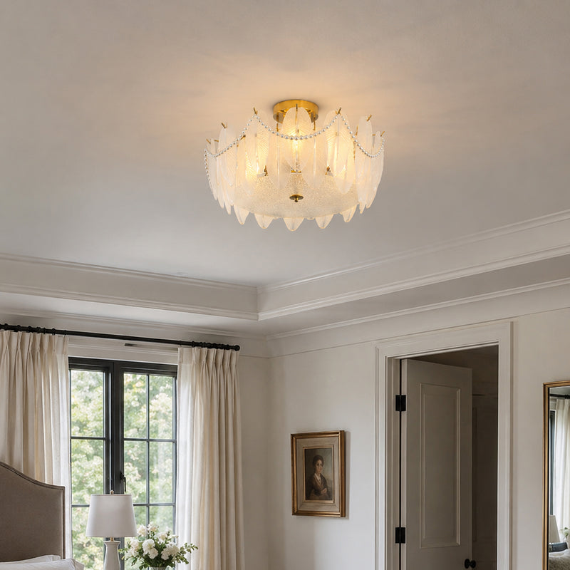 Paloma Glass Semi-Flush Mount Ceiling Light