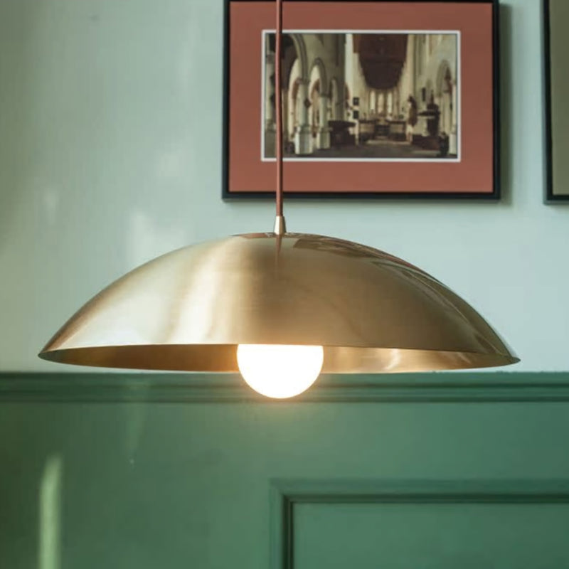 Penelope Brass Dome Pendant Lamp