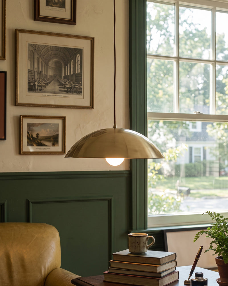Penelope Brass Dome Pendant Lamp
