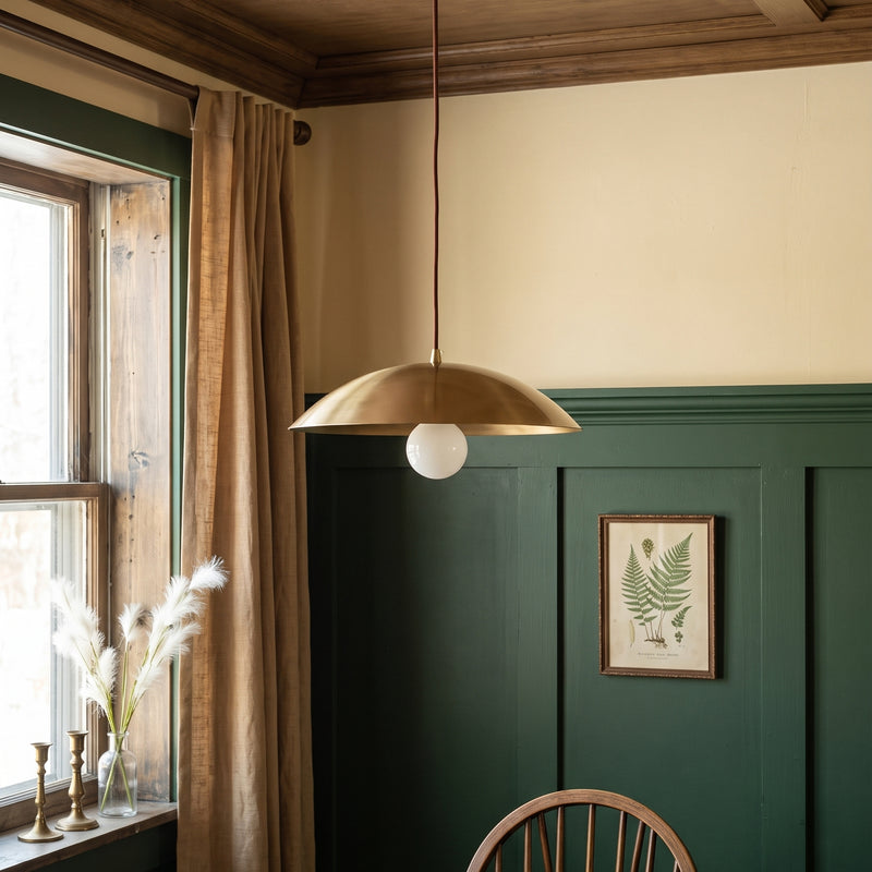 Penelope Brass Dome Pendant Lamp