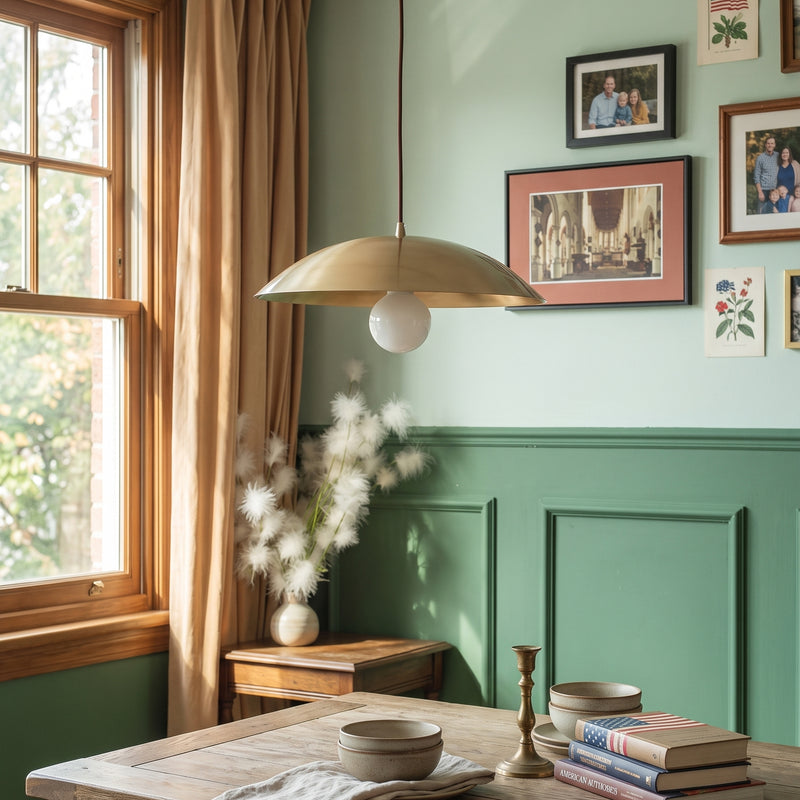 Penelope Brass Dome Pendant Lamp