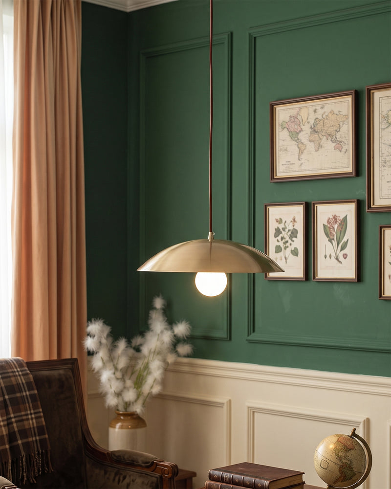Penelope Brass Dome Pendant Lamp