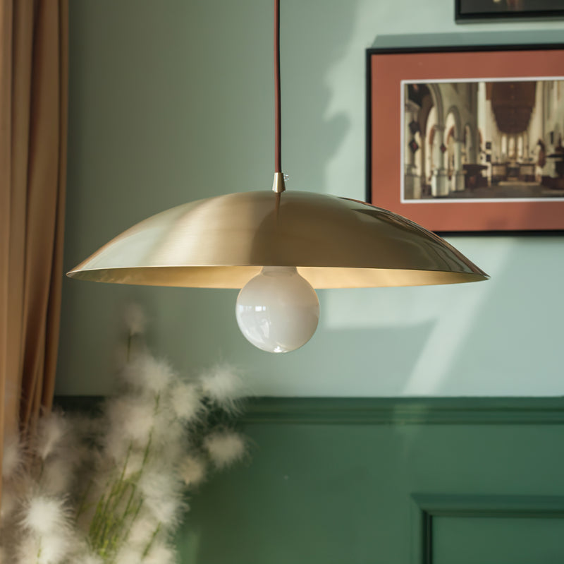 Penelope Brass Dome Pendant Lamp