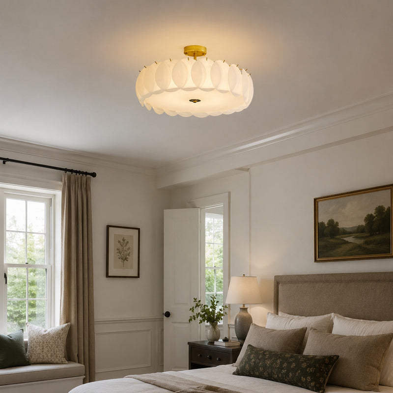 Penelope Glass Semi-Flush Mount Ceiling Light