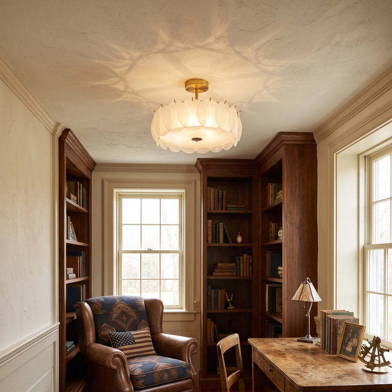 Penelope Glass Semi-Flush Mount Ceiling Light