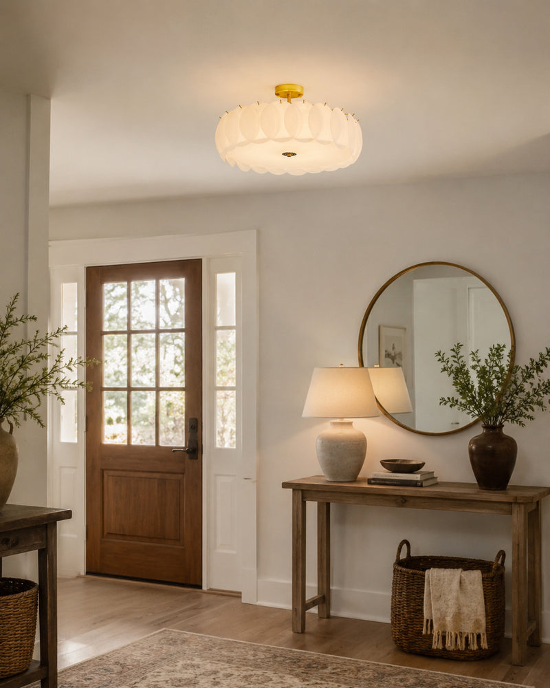 Penelope Glass Semi-Flush Mount Ceiling Light