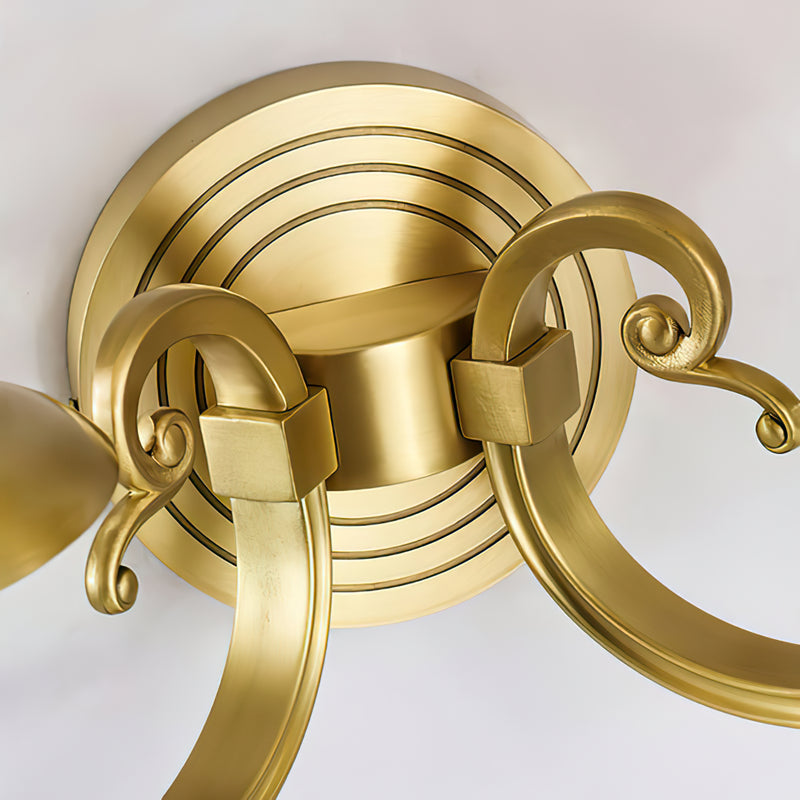 Pleated Brass Wall Sconce