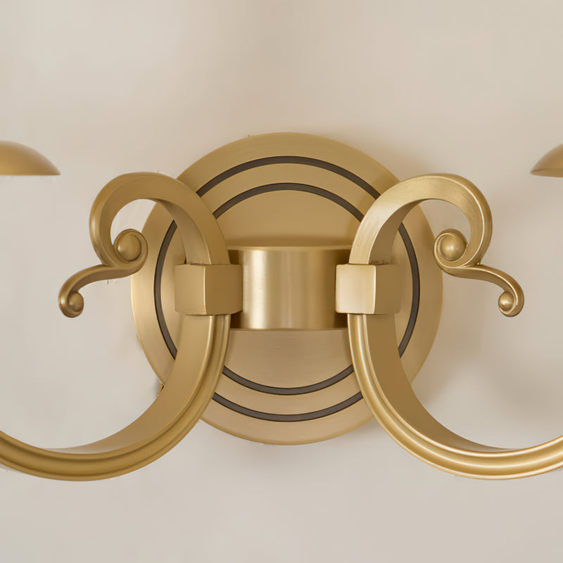 Pleated Brass Wall Sconce
