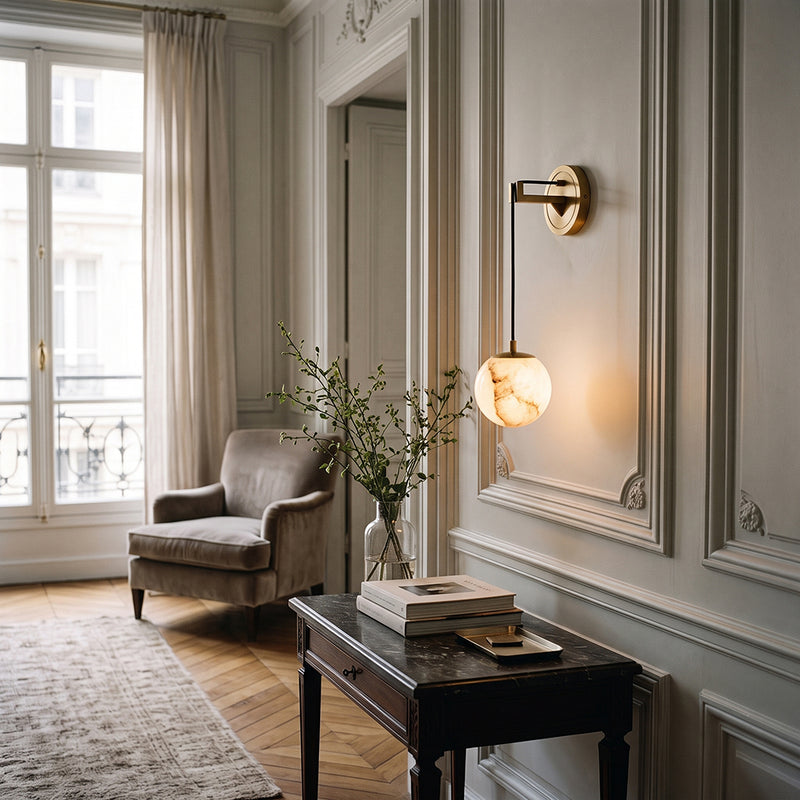 Prescott Cantilever Alabaster Wall Sconce