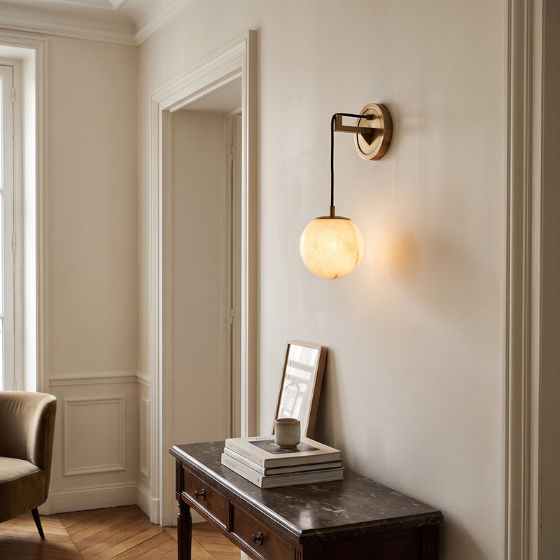 Prescott Cantilever Alabaster Wall Sconce