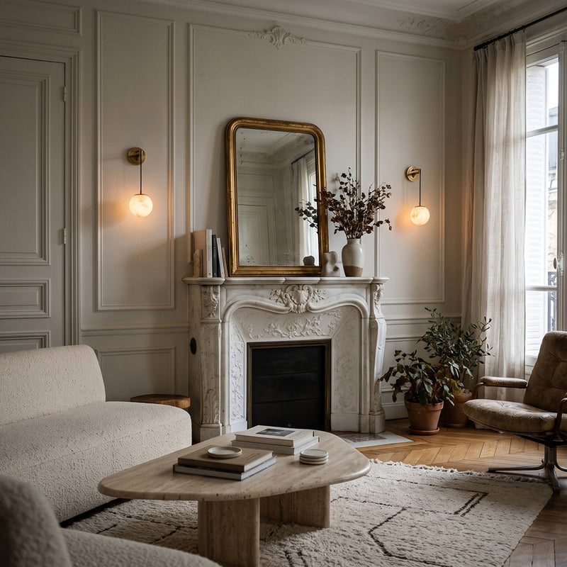 Prescott Cantilever Alabaster Wall Sconce