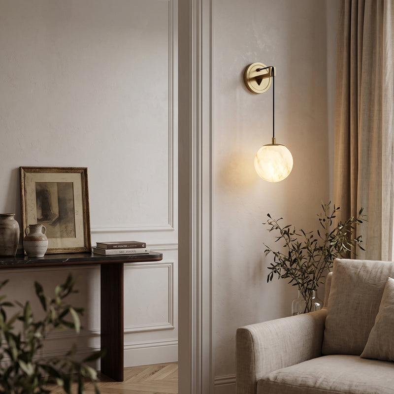 Prescott Cantilever Alabaster Wall Sconce