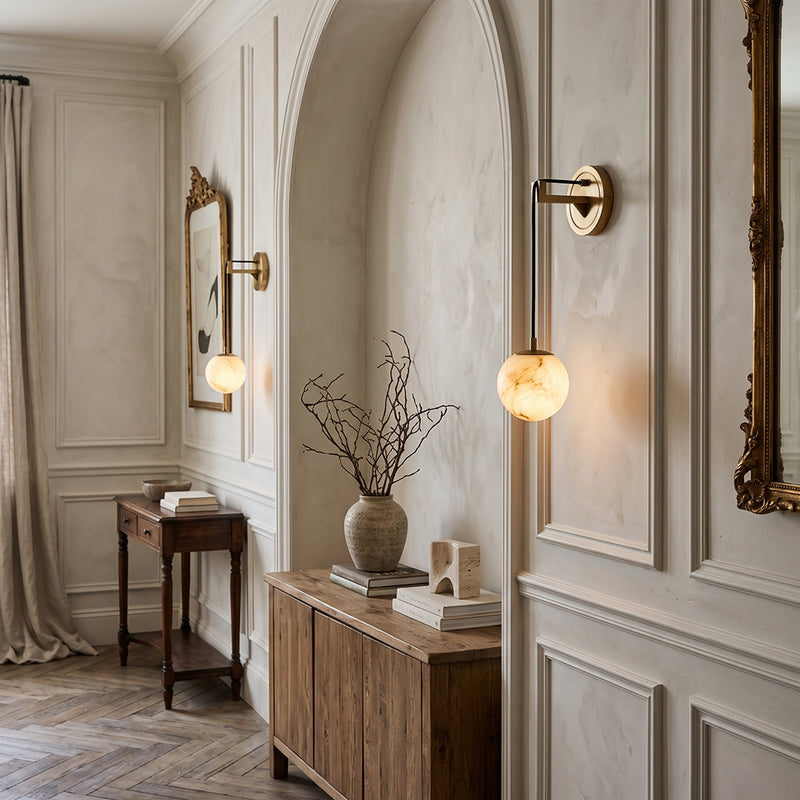 Prescott Cantilever Alabaster Wall Sconce
