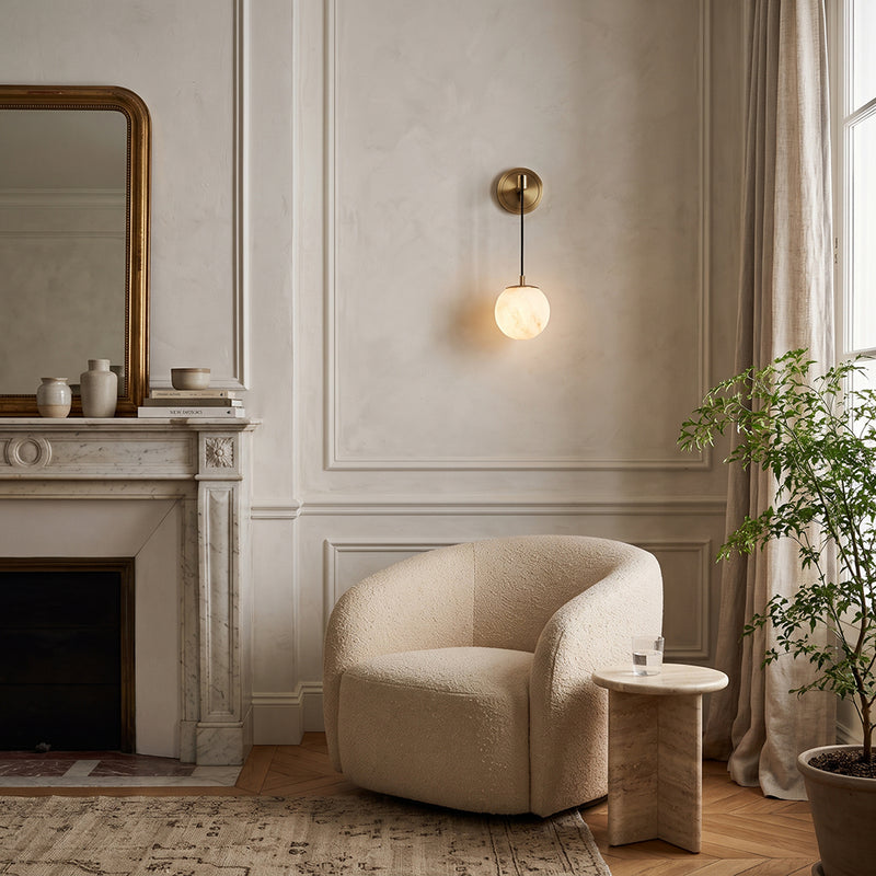 Prescott Cantilever Alabaster Wall Sconce