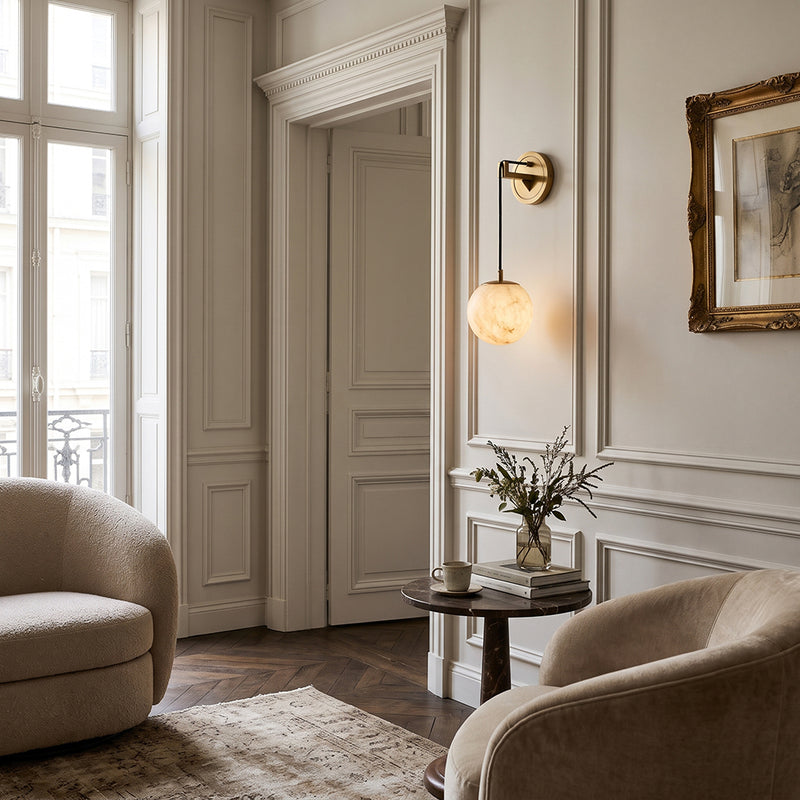 Prescott Cantilever Alabaster Wall Sconce